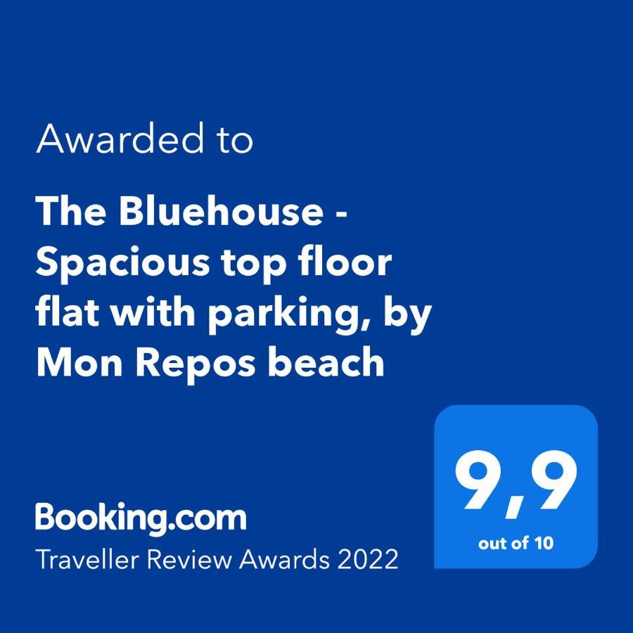 The Bluehouse - Spacious Top Floor Flat With Parking, By Mon Repos Beach Corfu  外观 照片